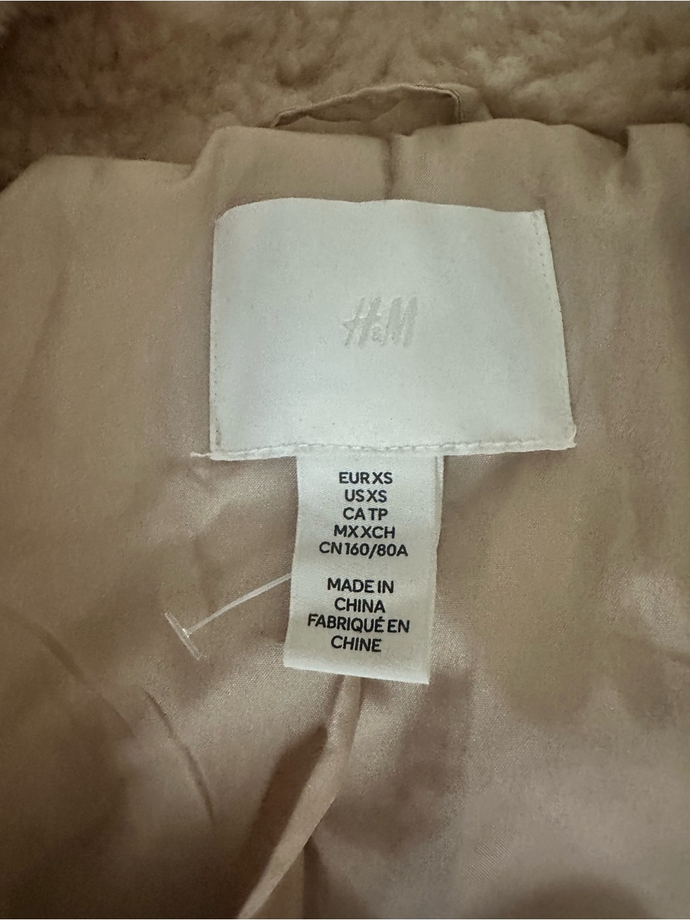 H&M Women's Light Beige Pea Coat - XS